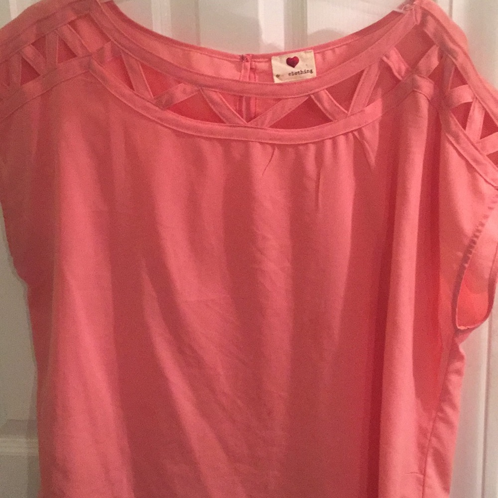 Coral blouse